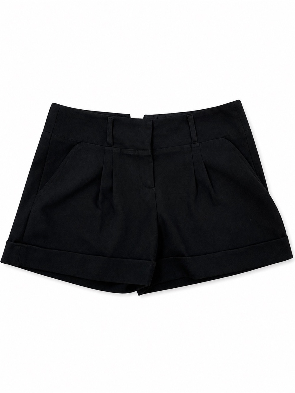 BCBGMaxAzria Black Tailored Cuffed Women's Shorts Size 8